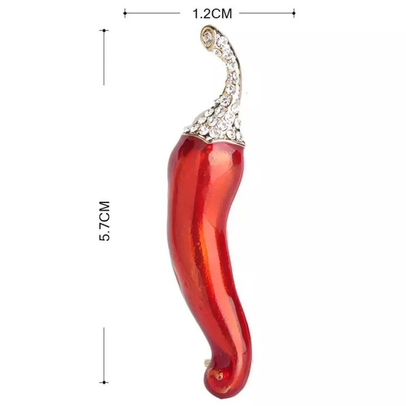 VQ Chili Pepper Brooch - Picture 5 of 7